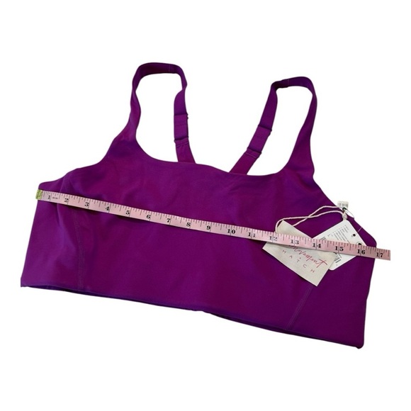 FP Movement X Hatch Square neck Never Better Sports Bra in Berry NEW - Picture 5 of 15